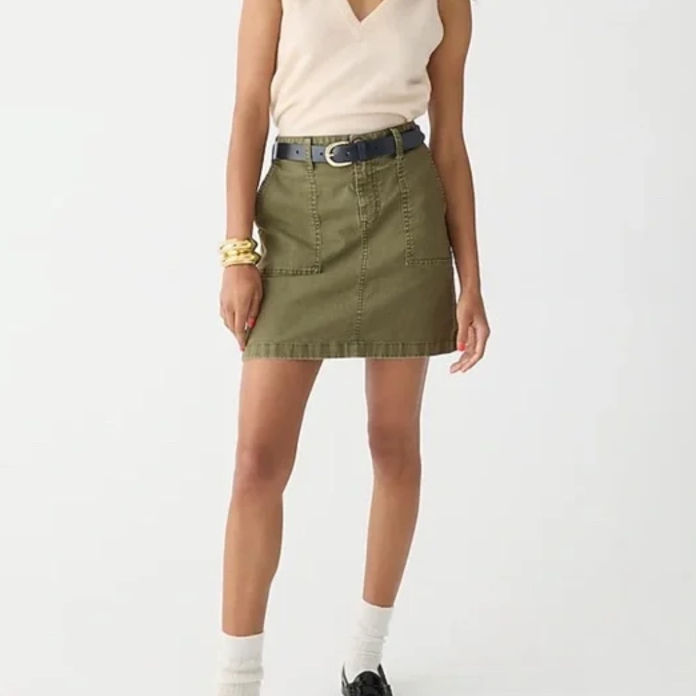 J.Crew Garment dyed utility mini skirt, Sz 8